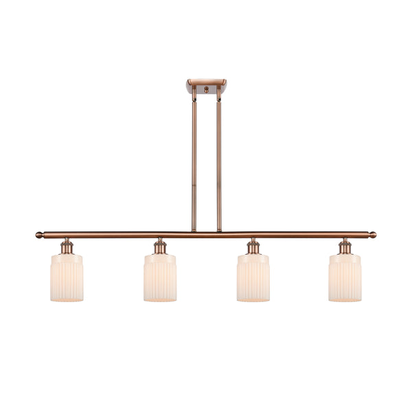 Hadley Island Light shown in the Antique Copper finish with a Matte White shade