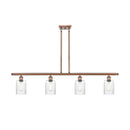 Hadley Island Light shown in the Antique Copper finish with a Clear shade