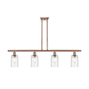 Candor Island Light shown in the Antique Copper finish with a Clear Waterglass shade