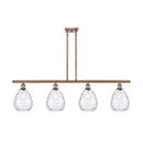 Waverly Island Light shown in the Antique Copper finish with a Clear shade