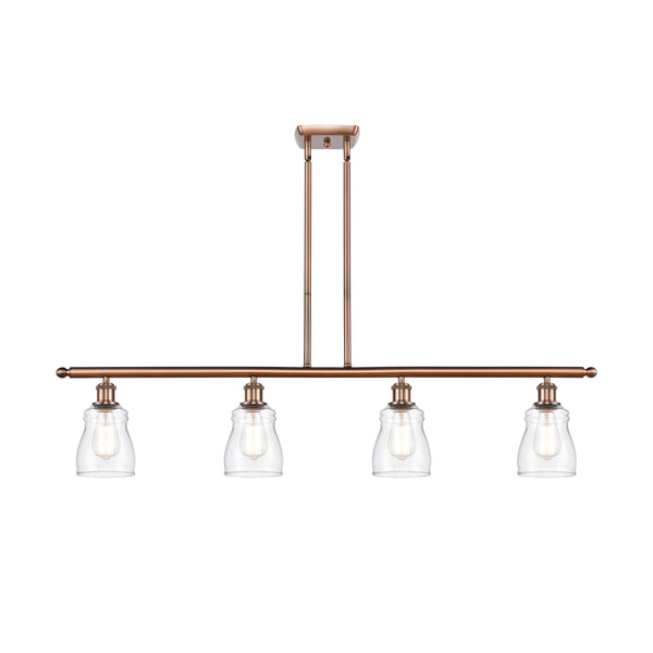 Ellery Island Light shown in the Antique Copper finish with a Clear shade