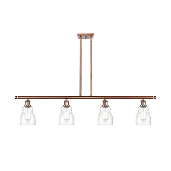 Ellery Island Light shown in the Antique Copper finish with a Seedy shade