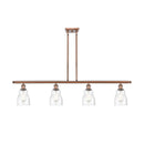 Ellery Island Light shown in the Antique Copper finish with a Seedy shade