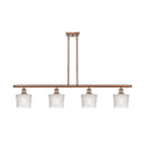 Niagra Island Light shown in the Antique Copper finish with a Clear shade