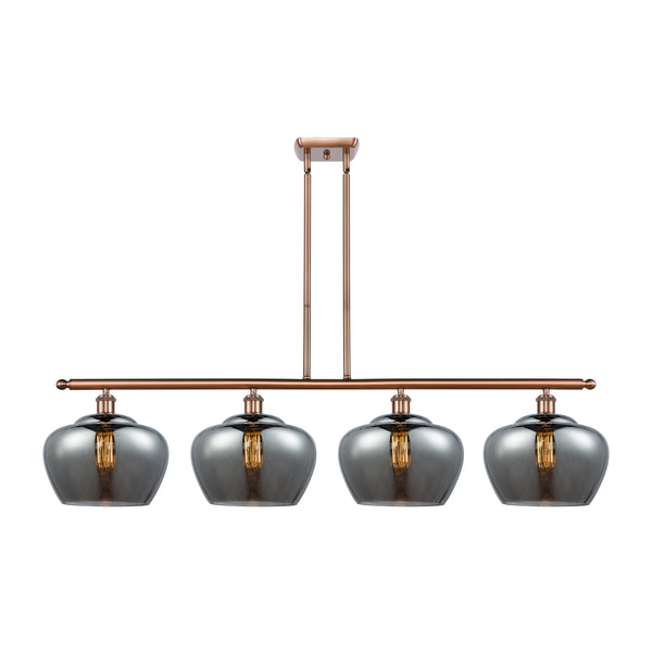 Fenton Island Light shown in the Antique Copper finish with a Plated Smoke shade