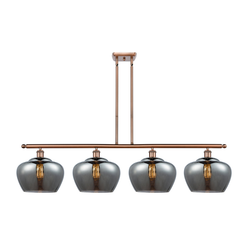 Fenton Island Light shown in the Antique Copper finish with a Plated Smoke shade