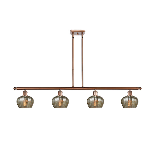 Fenton Island Light shown in the Antique Copper finish with a Mercury shade