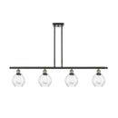 Waverly Island Light shown in the Black Antique Brass finish with a Clear shade