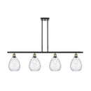 Waverly Island Light shown in the Black Antique Brass finish with a Clear shade