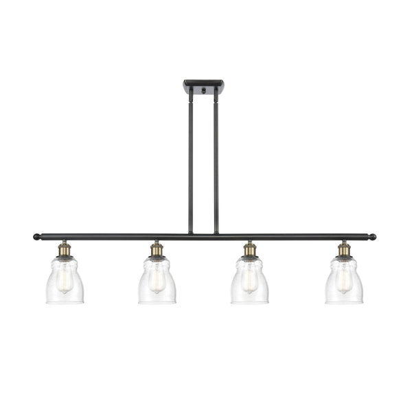 Ellery Island Light shown in the Black Antique Brass finish with a Seedy shade