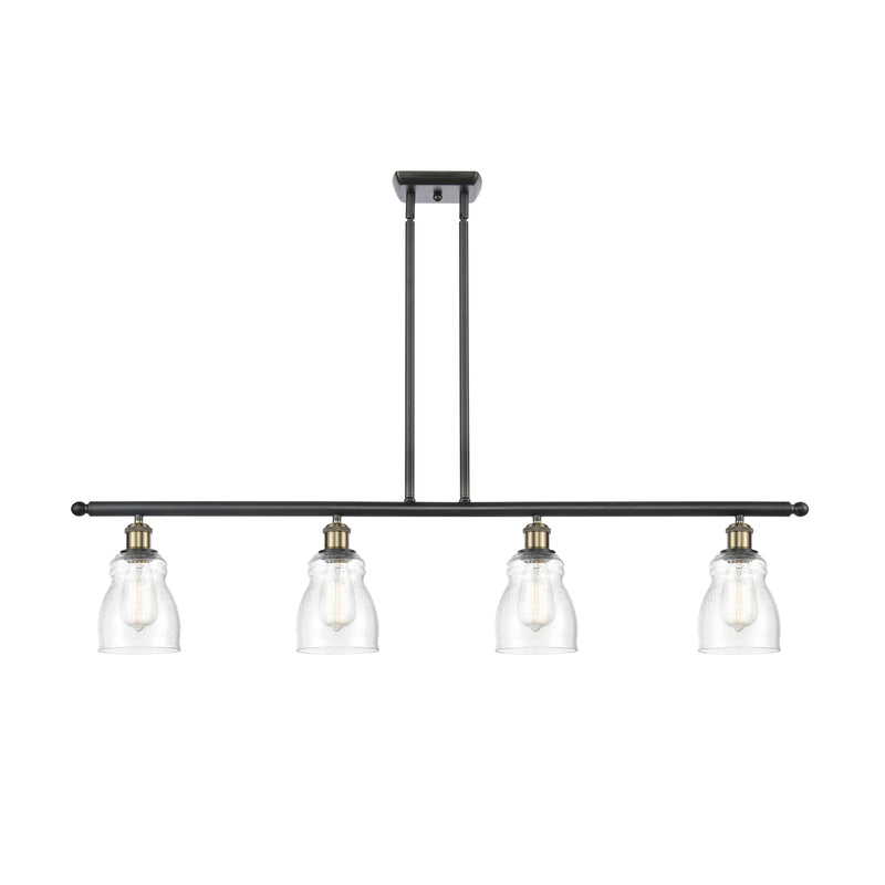 Ellery Island Light shown in the Black Antique Brass finish with a Seedy shade