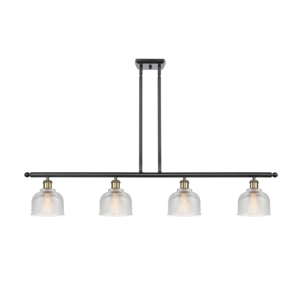 Dayton Island Light shown in the Black Antique Brass finish with a Clear shade