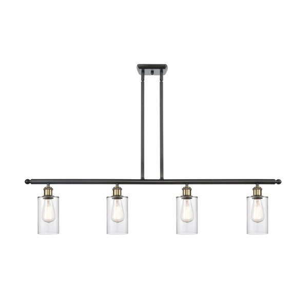 Clymer Island Light shown in the Black Antique Brass finish with a Clear shade