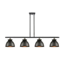 Adirondack Island Light shown in the Black Antique Brass finish with a Matte Black shade