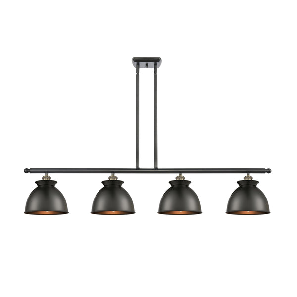 Adirondack Island Light shown in the Black Antique Brass finish with a Matte Black shade