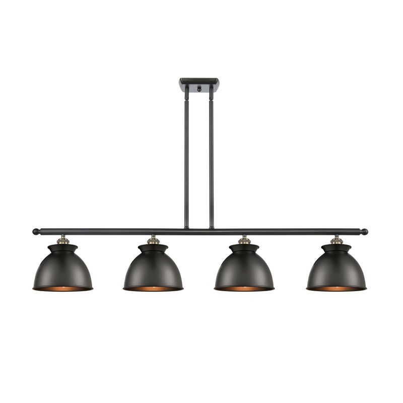 Adirondack Island Light shown in the Black Antique Brass finish with a Matte Black shade