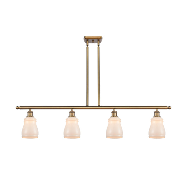 Ellery Island Light shown in the Brushed Brass finish with a White shade