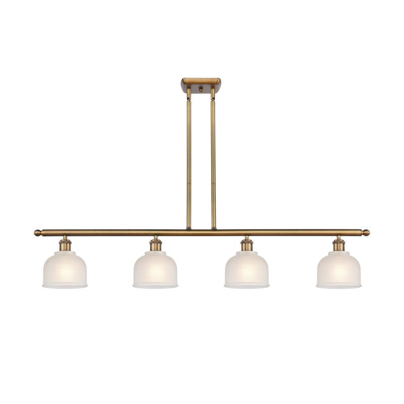 Dayton Island Light shown in the Brushed Brass finish with a White shade