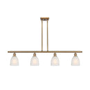 Brookfield Island Light shown in the Brushed Brass finish with a White shade