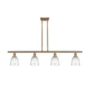 Brookfield Island Light shown in the Brushed Brass finish with a Clear shade