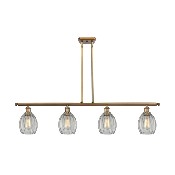 Eaton Island Light shown in the Brushed Brass finish with a Clear shade