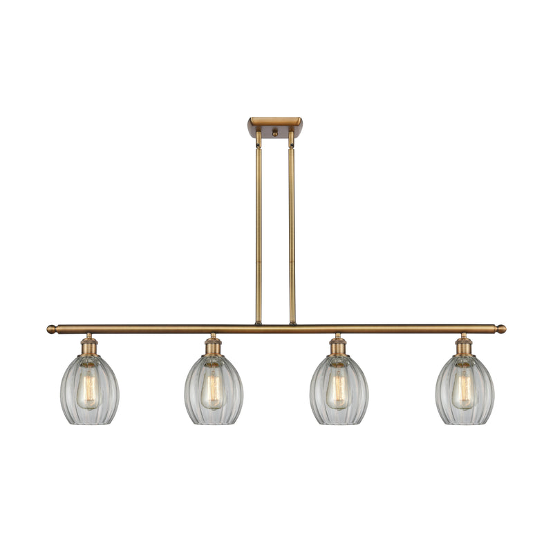 Eaton Island Light shown in the Brushed Brass finish with a Clear shade