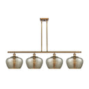 Fenton Island Light shown in the Brushed Brass finish with a Mercury shade