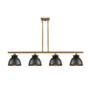 Adirondack Island Light shown in the Brushed Brass finish with a Matte Black shade