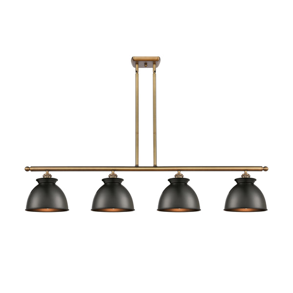 Adirondack Island Light shown in the Brushed Brass finish with a Matte Black shade