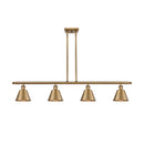 Smithfield Island Light shown in the Brushed Brass finish with a Brushed Brass shade