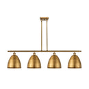 Ballston Dome Island Light shown in the Brushed Brass finish with a Brushed Brass shade