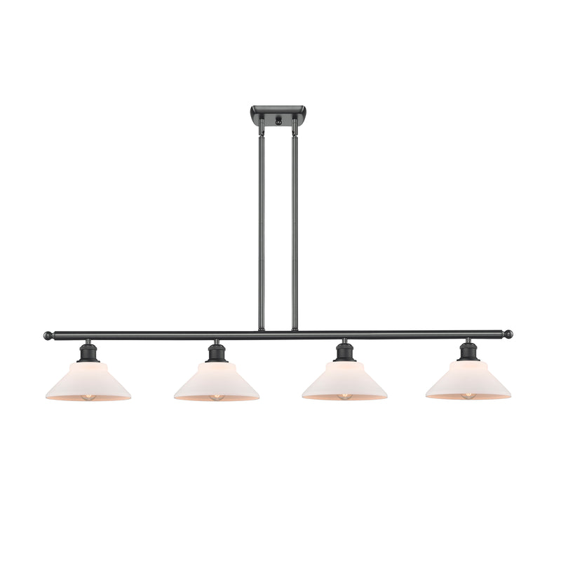 Orwell Island Light shown in the Matte Black finish with a Matte White shade