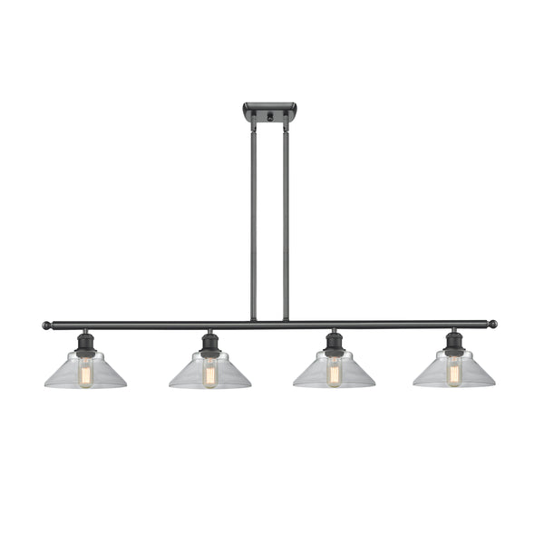 Orwell Island Light shown in the Matte Black finish with a Clear shade