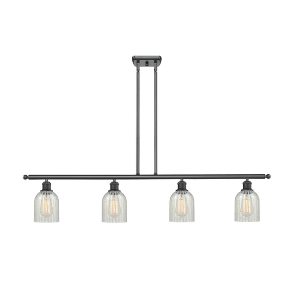 Caledonia Island Light shown in the Matte Black finish with a Mouchette shade