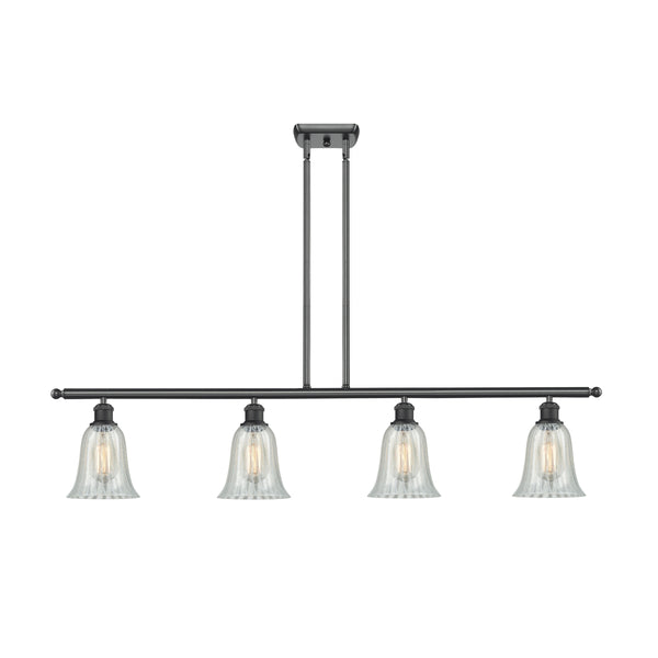 Hanover Island Light shown in the Matte Black finish with a Mouchette shade