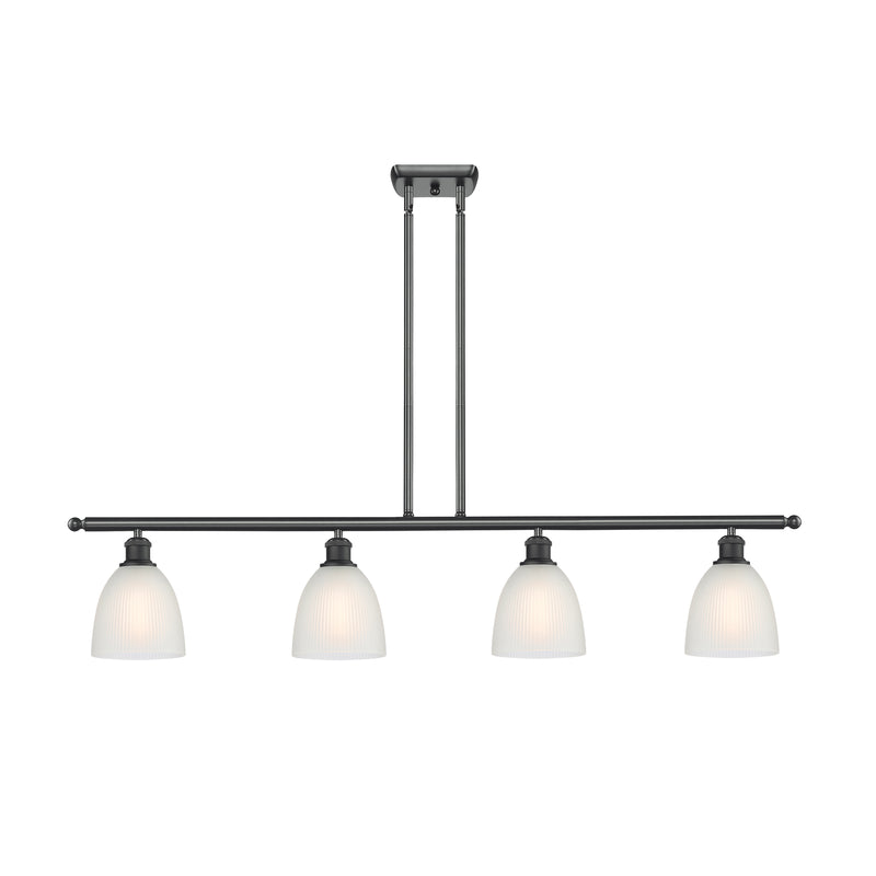 Castile Island Light shown in the Matte Black finish with a White shade