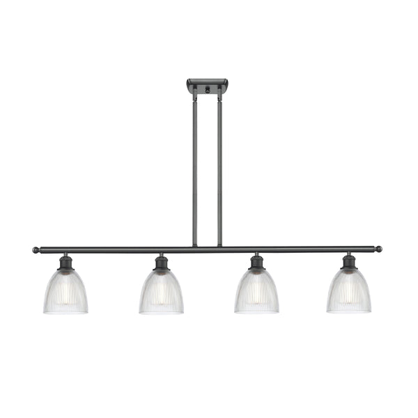 Castile Island Light shown in the Matte Black finish with a Clear shade