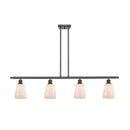 Ellery Island Light shown in the Matte Black finish with a White shade