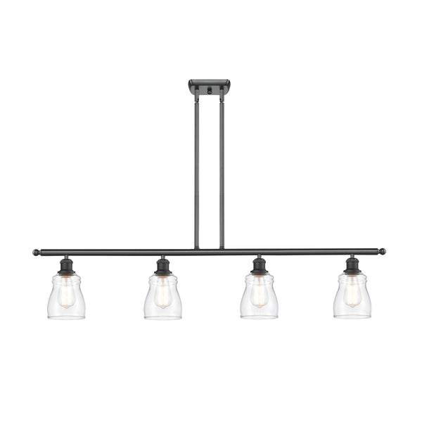 Ellery Island Light shown in the Matte Black finish with a Clear shade