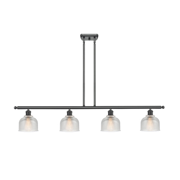 Dayton Island Light shown in the Matte Black finish with a Clear shade