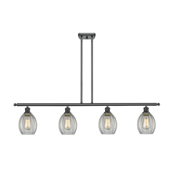 Eaton Island Light shown in the Matte Black finish with a Clear shade