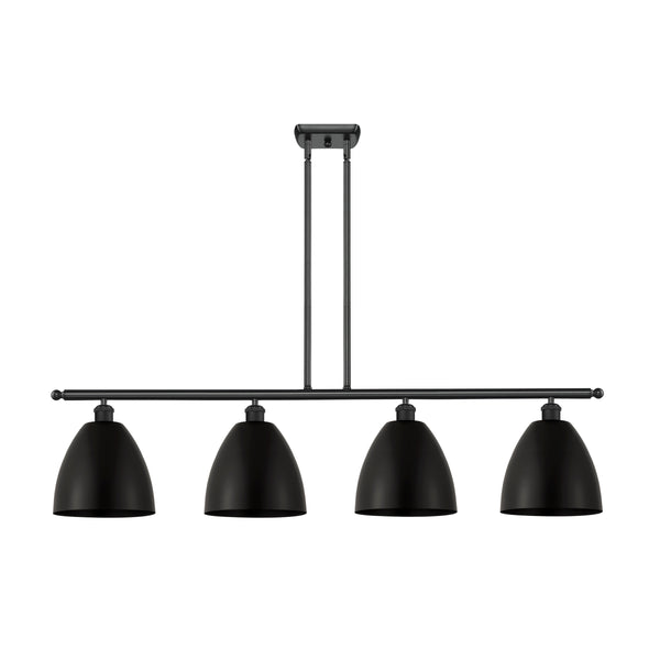 Ballston Dome Island Light shown in the Matte Black finish with a Matte Black shade