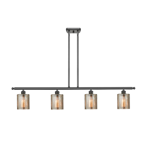 Cobbleskill Island Light shown in the Oil Rubbed Bronze finish with a Mercury shade