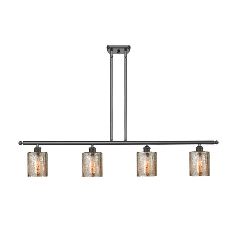 Cobbleskill Island Light shown in the Oil Rubbed Bronze finish with a Mercury shade