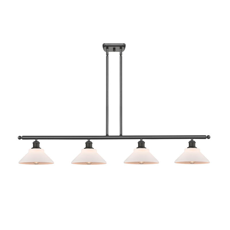 Orwell Island Light shown in the Oil Rubbed Bronze finish with a Matte White shade