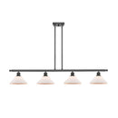 Orwell Island Light shown in the Oil Rubbed Bronze finish with a Matte White shade