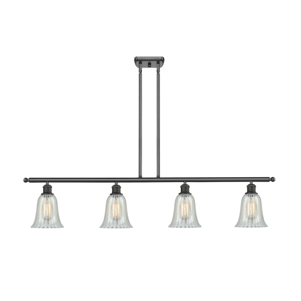 Hanover Island Light shown in the Oil Rubbed Bronze finish with a Mouchette shade