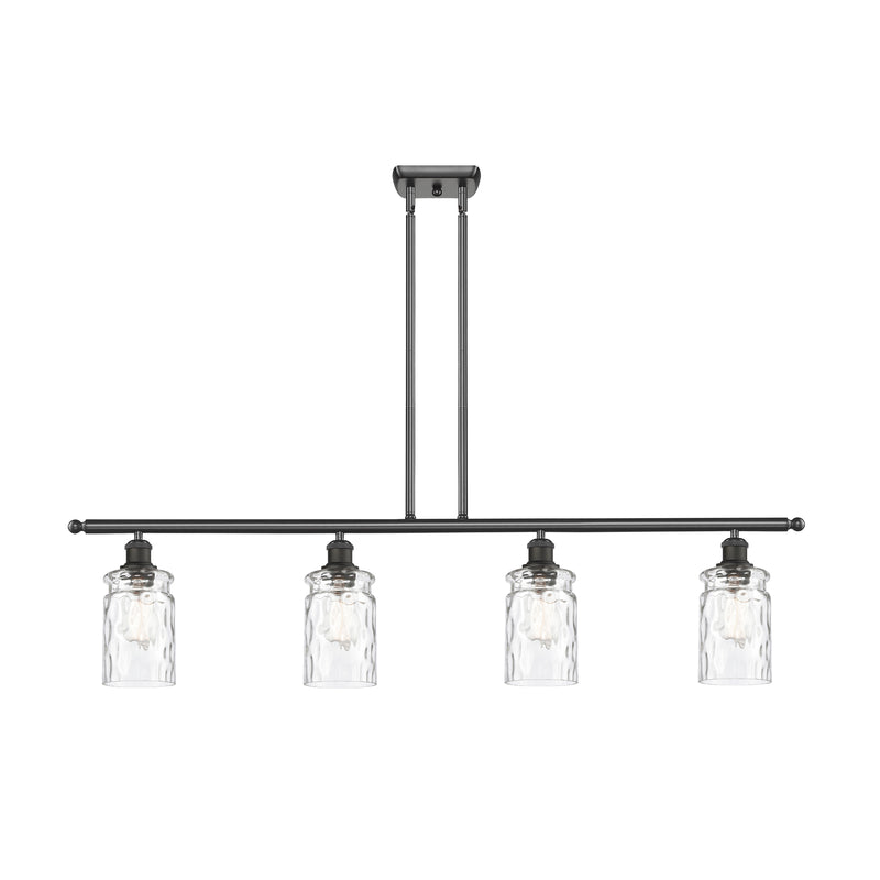 Candor Island Light shown in the Oil Rubbed Bronze finish with a Clear Waterglass shade