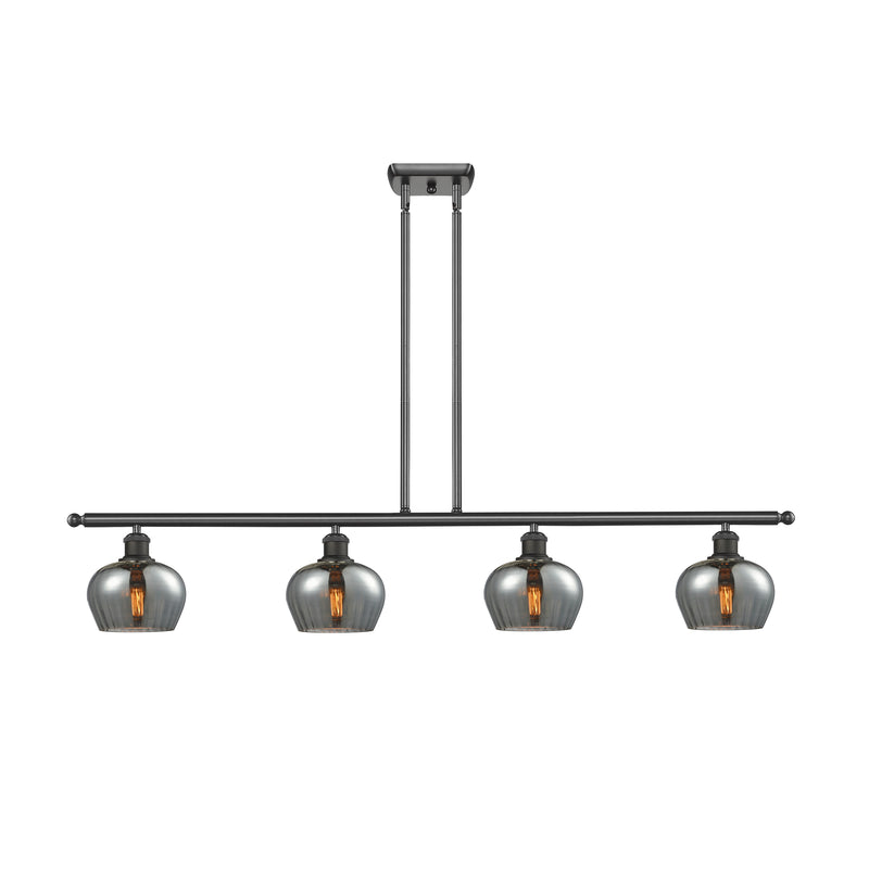 Fenton Island Light shown in the Oil Rubbed Bronze finish with a Plated Smoke shade