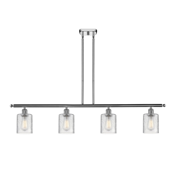 Cobbleskill Island Light shown in the Polished Chrome finish with a Clear shade